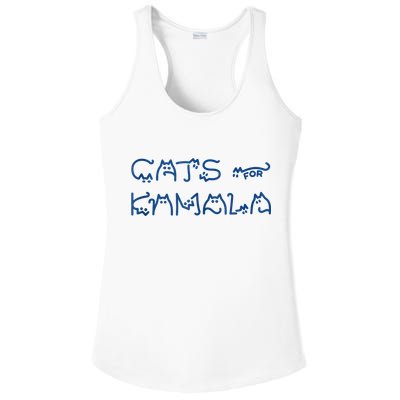 Cat Ladies For Kamala Cat Typography Alphabet Cute Simple Ladies PosiCharge Competitor Racerback Tank