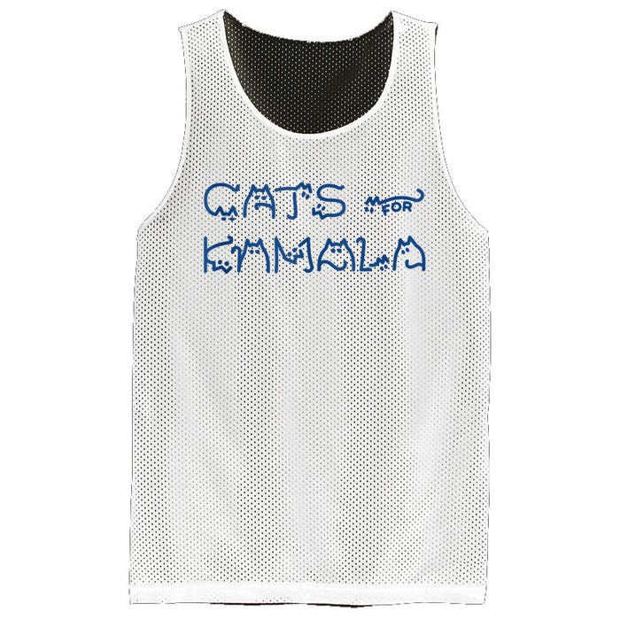 Cat Ladies For Kamala Cat Typography Alphabet Cute Simple Mesh Reversible Basketball Jersey Tank