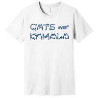 Cat Ladies For Kamala Cat Typography Alphabet Cute Simple Premium T-Shirt