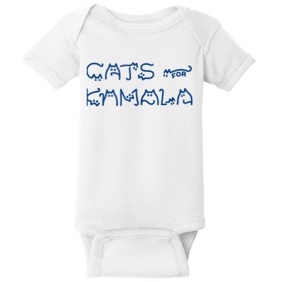 Cat Ladies For Kamala Cat Typography Alphabet Cute Simple Baby Bodysuit