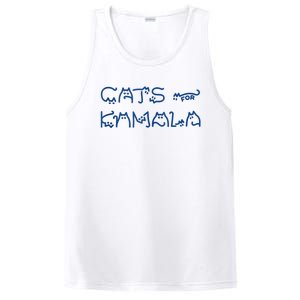 Cat Ladies For Kamala Cat Typography Alphabet Cute Simple PosiCharge Competitor Tank