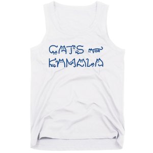 Cat Ladies For Kamala Cat Typography Alphabet Cute Simple Tank Top