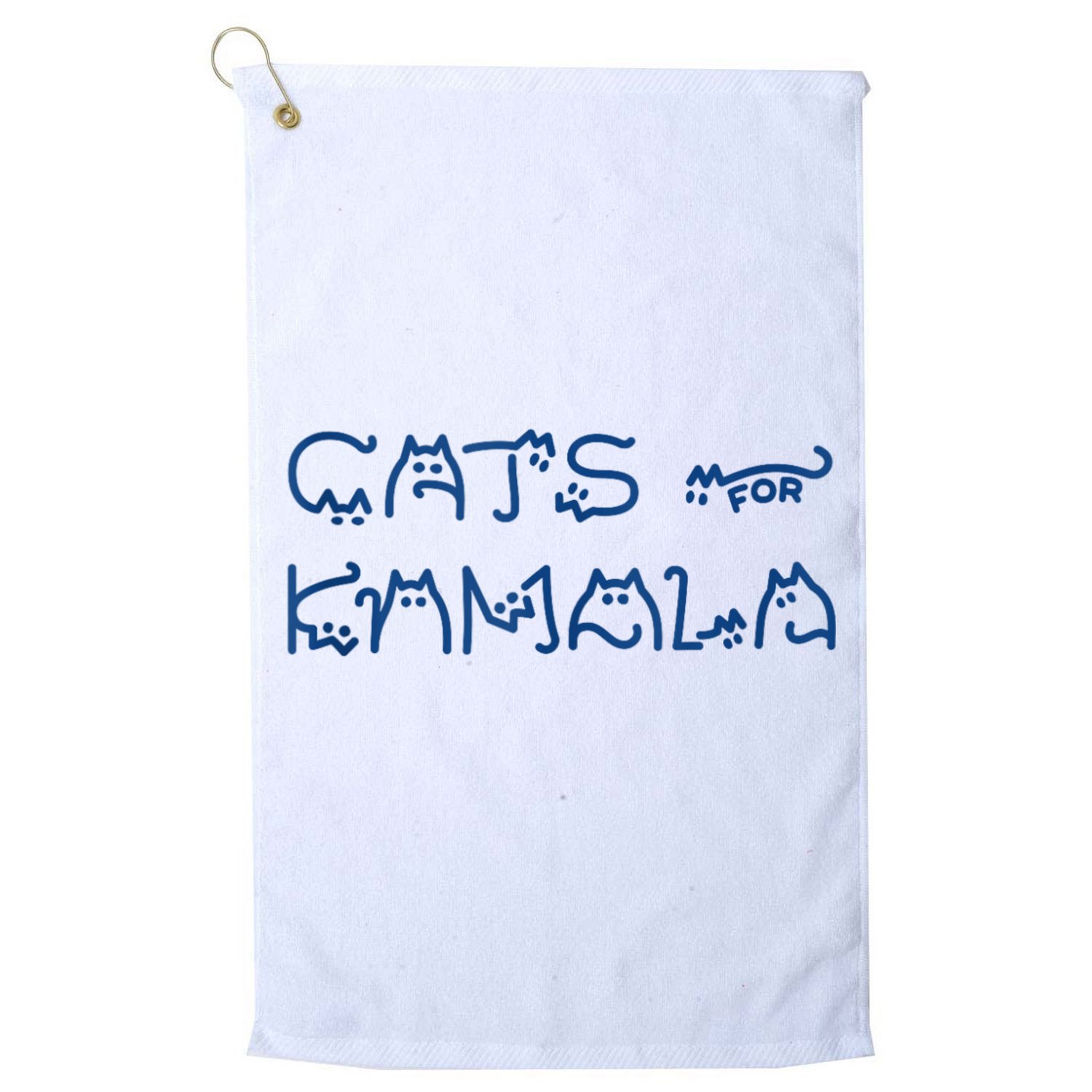 Cat Ladies For Kamala Cat Typography Alphabet Cute Simple Golf Towel