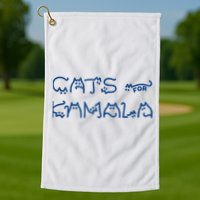 Cat Ladies For Kamala Cat Typography Alphabet Cute Simple Golf Towel