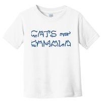 Cat Ladies For Kamala Cat Typography Alphabet Cute Simple Toddler T-Shirt