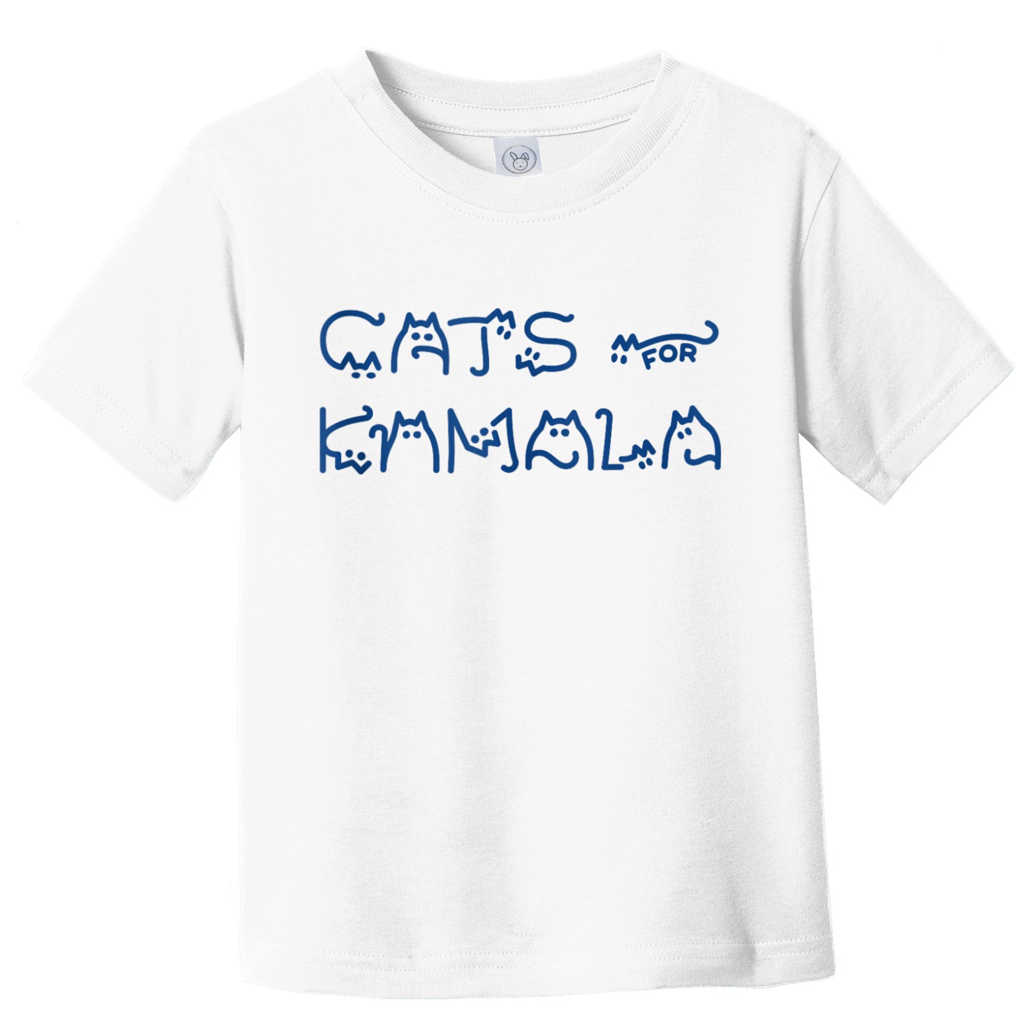 Cat Ladies For Kamala Cat Typography Alphabet Cute Simple Toddler T-Shirt