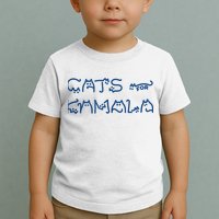 Cat Ladies For Kamala Cat Typography Alphabet Cute Simple Toddler T-Shirt
