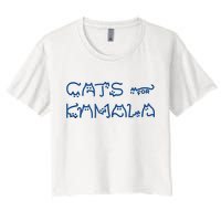 Cat Ladies For Kamala Cat Typography Alphabet Cute Simple Crop Top