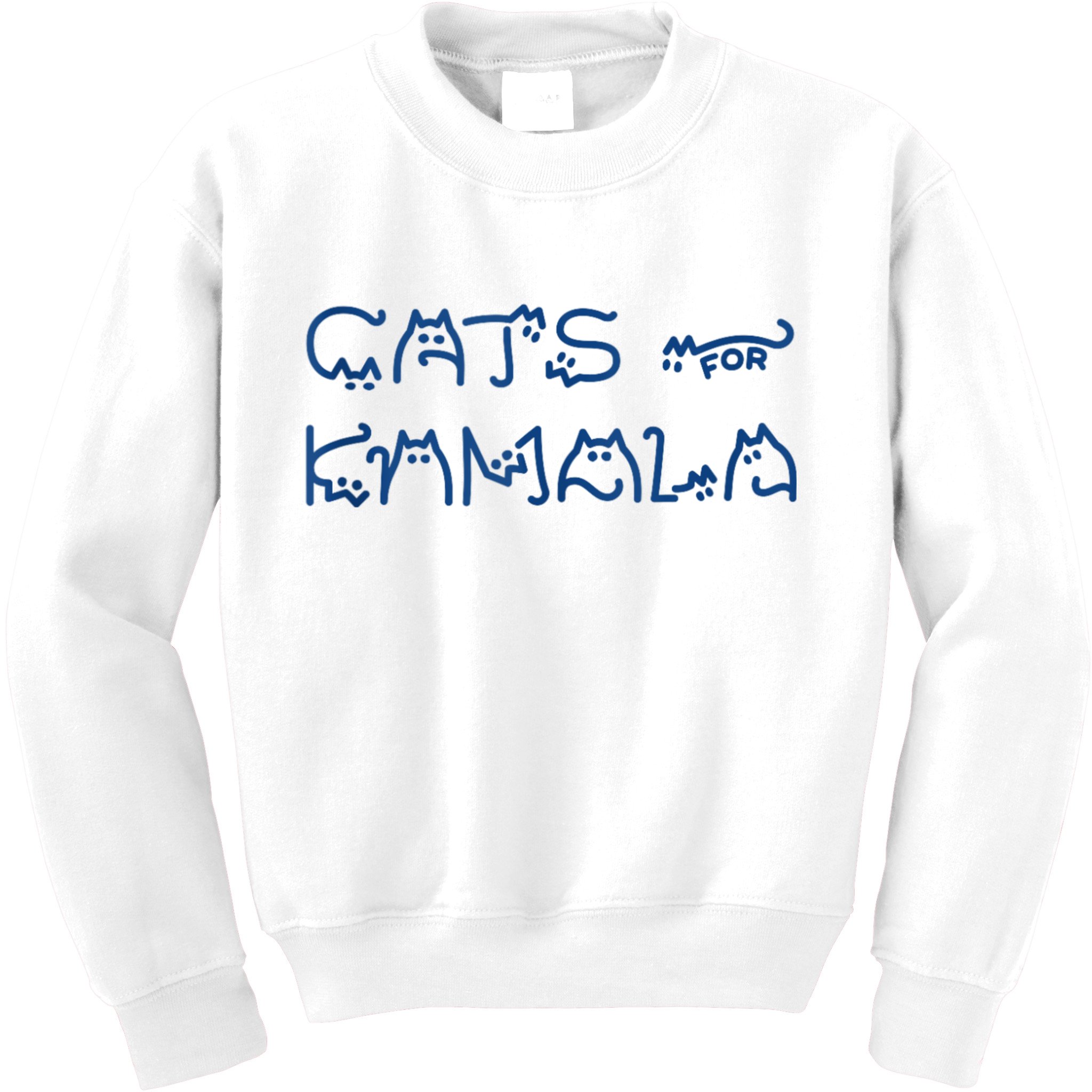 Cat Ladies For Kamala Cat Typography Alphabet Cute Simple Kids Sweatshirt