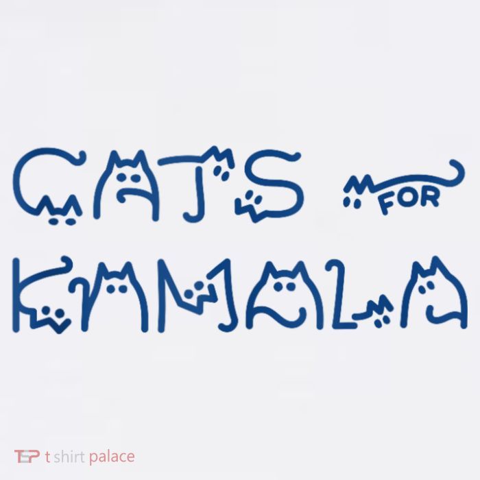 Cat Ladies For Kamala Cat Typography Alphabet Cute Simple Short Acrylic Beanie