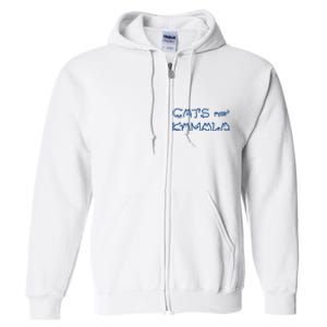 Cat Ladies For Kamala Cat Typography Alphabet Cute Simple Full Zip Hoodie