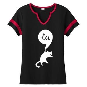 Cat Lady For Kamala 2024 Election Ladies Halftime Notch Neck Tee