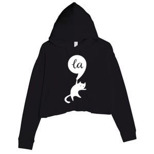 Cat Lady For Kamala 2024 Election Crop Fleece Hoodie