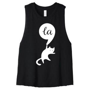 Cat Lady For Kamala 2024 Election Women's Racerback Cropped Tank