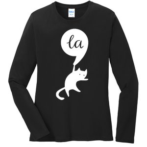 Cat Lady For Kamala 2024 Election Ladies Long Sleeve Shirt