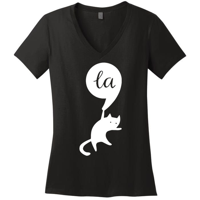 Cat Lady For Kamala 2024 Election Women's V-Neck T-Shirt