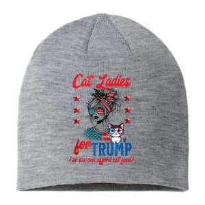 Cat Lady For Trump Funny Political Sustainable Beanie