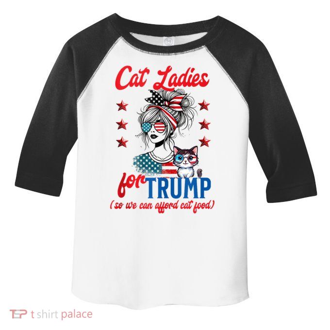 Cat Lady For Trump Funny Political Toddler Fine Jersey T-Shirt