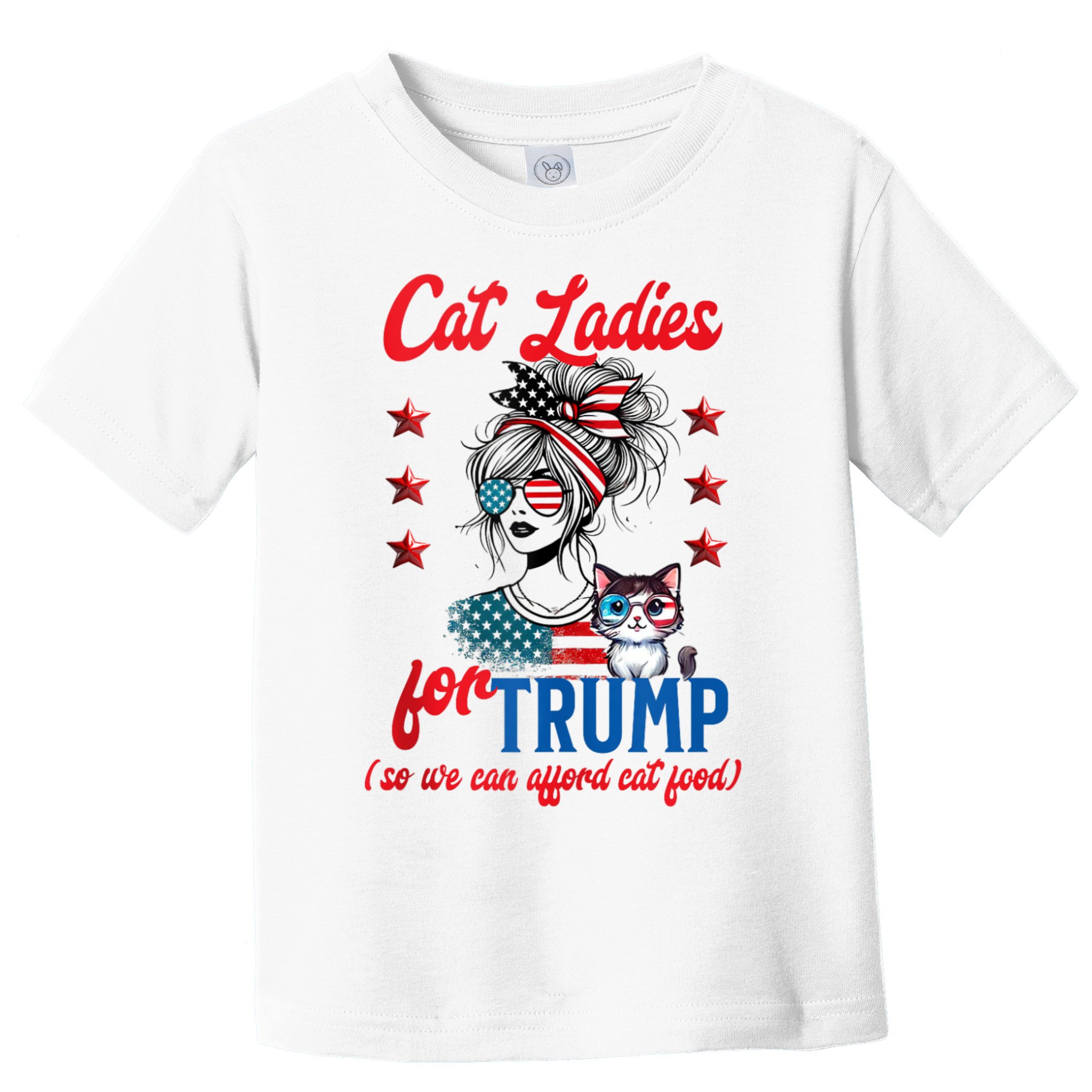 Cat Lady For Trump Funny Political Toddler T-Shirt