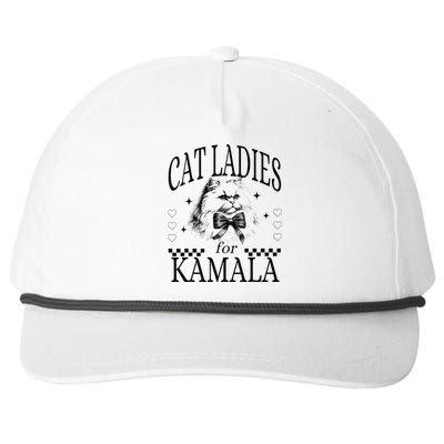 Cat Ladies For Kamala Snapback Five-Panel Rope Hat