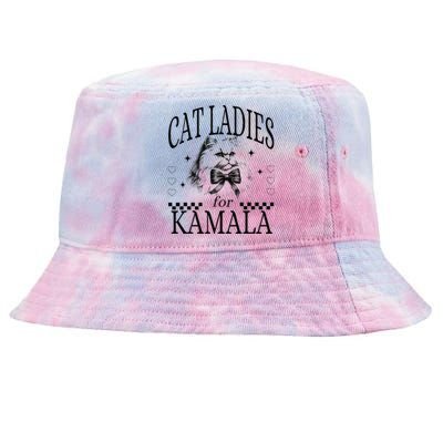 Cat Ladies For Kamala Tie-Dyed Bucket Hat