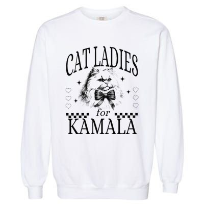 Cat Ladies For Kamala Garment-Dyed Sweatshirt