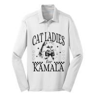 Cat Ladies For Kamala Silk Touch Performance Long Sleeve Polo