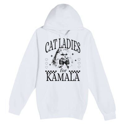 Cat Ladies For Kamala Premium Pullover Hoodie