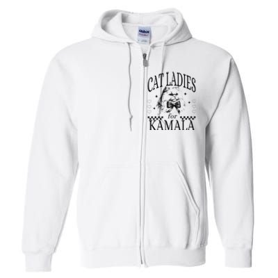 Cat Ladies For Kamala Full Zip Hoodie