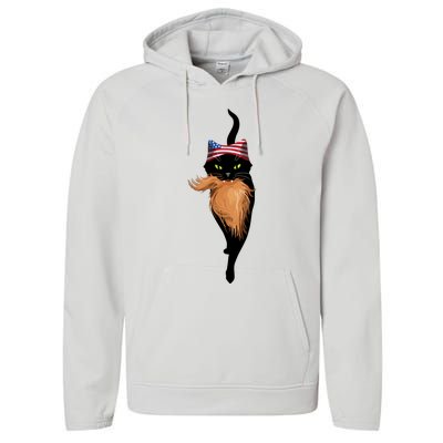 Cat Ladies For Kamala Harris Performance Fleece Hoodie