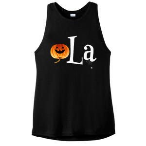 Comma La Funny Kamala Harris Halloween Pumpkin Ladies PosiCharge Tri-Blend Wicking Tank