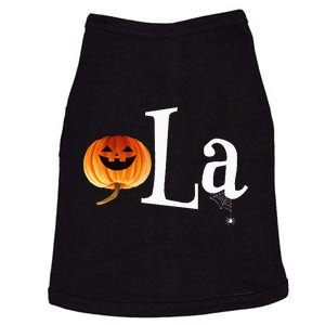 Comma La Funny Kamala Harris Halloween Pumpkin Doggie Tank