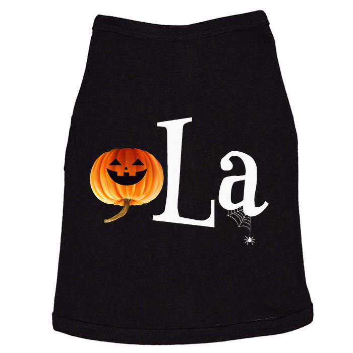 Comma La Funny Kamala Harris Halloween Pumpkin Doggie Tank