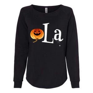 Comma La Funny Kamala Harris Halloween Pumpkin Womens California Wash Sweatshirt