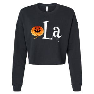 Comma La Funny Kamala Harris Halloween Pumpkin Cropped Pullover Crew