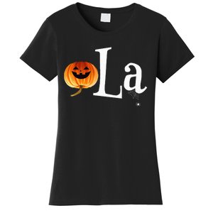 Comma La Funny Kamala Harris Halloween Pumpkin Women's T-Shirt