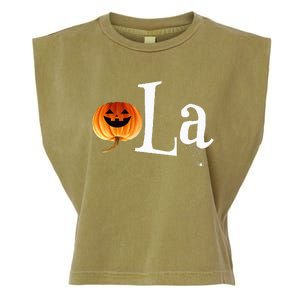 Comma La Funny Kamala Harris Halloween Pumpkin Garment-Dyed Women's Muscle Tee