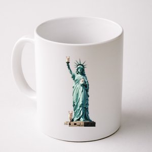 Cat Ladies For Kamala Statue Of Liberty With Cats Coffee Mug