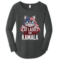 Cat Ladies For Kamala Patriot Design Women's Perfect Tri Tunic Long Sleeve Shirt