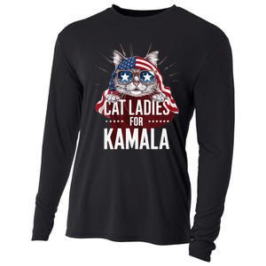 Cat Ladies For Kamala Patriot Design Cooling Performance Long Sleeve Crew