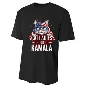 Cat Ladies For Kamala Patriot Design Performance Sprint T-Shirt