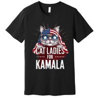 Cat Ladies For Kamala Patriot Design Premium T-Shirt