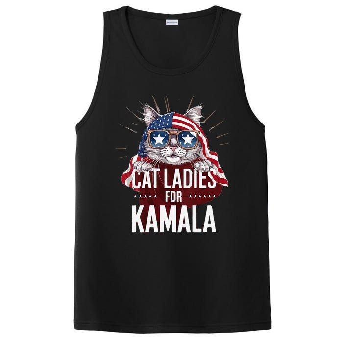 Cat Ladies For Kamala Patriot Design PosiCharge Competitor Tank