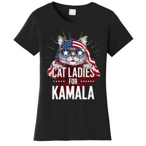 Cat Ladies For Kamala Patriot Design Women's T-Shirt