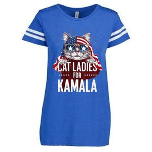 Cat Ladies For Kamala Patriot Design Enza Ladies Jersey Football T-Shirt