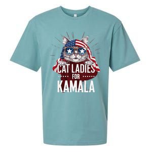 Cat Ladies For Kamala Patriot Design Sueded Cloud Jersey T-Shirt