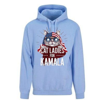 Cat Ladies For Kamala Patriot Design Unisex Surf Hoodie