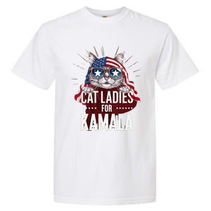 Cat Ladies For Kamala Patriot Design Garment-Dyed Heavyweight T-Shirt