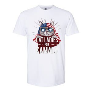 Cat Ladies For Kamala Patriot Design Softstyle CVC T-Shirt