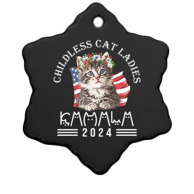 Cat Lady Fun Childless Cat Ladies 2024 Ceramic Star Ornament